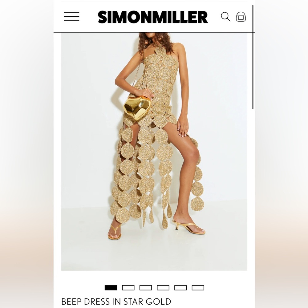 Simon miller beep beep dress star gold